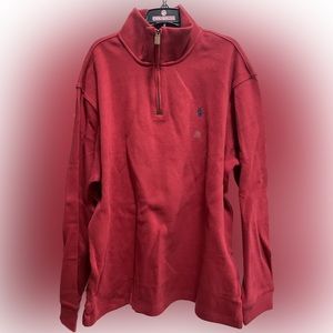 Polo cotton pullover quarter zip